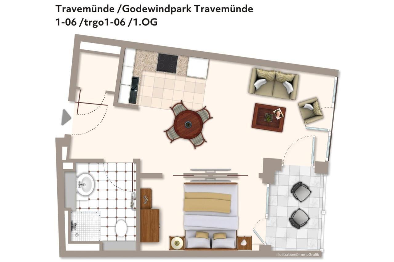 Godewindpark Travemuende Godewindpark Travemuende 1-06 Apartment Lubeck Bagian luar foto